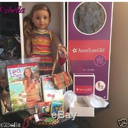 American Girl Doll LEA CLARK with Pierced Ears & ACCESSORIES NEW