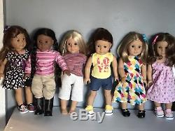 American Girl Doll Lot of 6 Dolls JULIE FELICITY MAYA + 3 More DRESSED