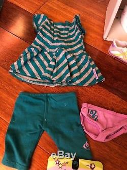 American Girl Doll McKenna, 3 outfits, book bag, cast, and other accessories