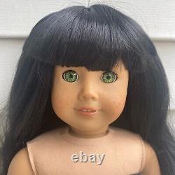 American Girl Doll OOAK Custom Felicity Merriman Black Hair Bangs Green Eyes