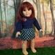 American Girl Doll OOAK Red short Hair Brown Eyes AG New Outfit Boots Refurb