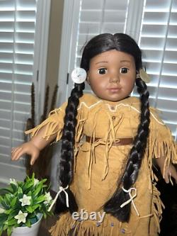 American Girl Doll Pleasant Company Kaya Doll 18 Wolf Pet Fire Place And Misc