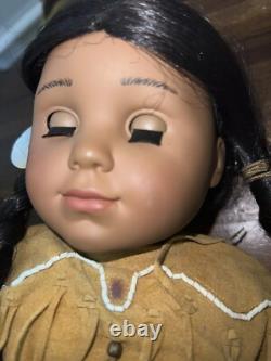 American Girl Doll Pleasant Company Kaya Doll 18 Wolf Pet Fire Place And Misc