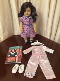 American Girl Doll RUTHIE SMITHENS With Meet Outfit and Book Pajamas Slippers