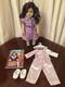 American Girl Doll RUTHIE SMITHENS With Meet Outfit and Book Pajamas Slippers