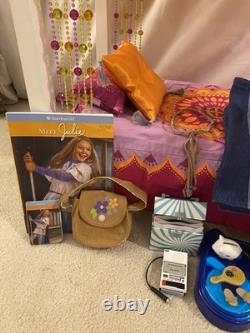 American Girl Doll Retired Julie With Bed & Accessories