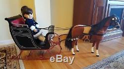 American Girl Doll Retired Victorian Sleigh and Horse