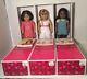 American Girl Doll Sonali, Gwen, and Chrissa Dolls of the Year 2009 Lot In Box