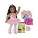 American Girl Doll Sparkling Ballerina Doll and Outfit Set Dark Skin Black Hair