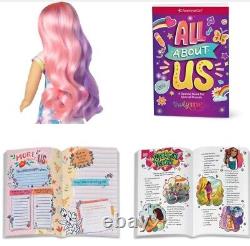 American Girl Doll Truly Me 2022 #116 Wavy Purple & Pink Hair Tie-Dye Dress NEW