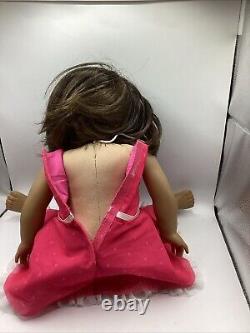 American Girl Doll Truly Me #39 Blue Eyes Light Skin Caramel Brown Hair Dress