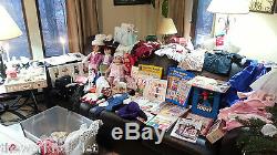 American Girl Dolls LOT Bitty Baby, Felicity & Samantha + Accessories 1990's