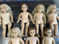 American Girl Dolls Lot of 7 RETIRED Julie Caroline Tenney Felicity Saige HTF