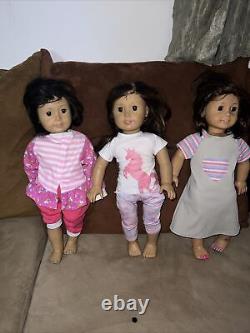 American Girl Dolls Refer To Pics 2 Have. Marks On Body And Faces Fingers Paint
