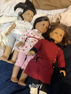 American Girl Dolls Set of 3 Josefina, Rebecca, And Look Alike Doll