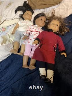 American Girl Dolls Set of 3 Josefina, Rebecca, And Look Alike Doll