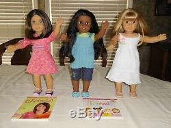 American Girl Dolls Sonali Chrissa And Gwen Best Friends Meet Outfits & Books