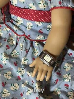 American Girl Emily Bennet 18 Doll RETIRED 2008 Meet Dress Blue Eyes Red Hair