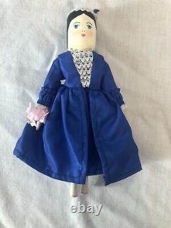 American Girl Felicity's Pleasant Co. Wooden Doll Blue Holiday Dress Invitation