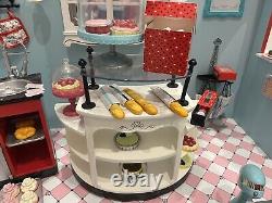 American Girl Grace French Bakery Retired VHTF with Bistro Cart, Mixer Extras+