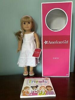 American Girl Gwen With Box And Book Display Doll