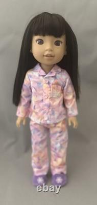 American Girl Gwynn Tan Doll Pierced Ears New Outfit Accessories Black Hair