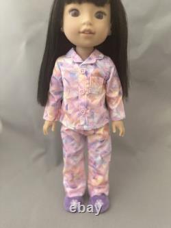 American Girl Gwynn Tan Doll Pierced Ears New Outfit Accessories Black Hair