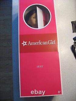 American Girl Jess 18 Doll with Meet Outfit, Book, and Wood Base Stand