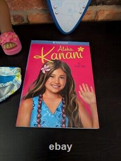 American Girl KANANI DOLL, Meet Book & Surf Board, Brown Hair Hazel Eyes
