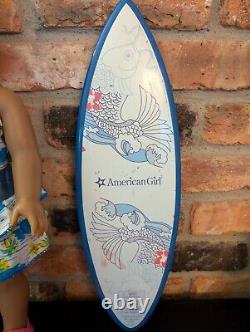 American Girl KANANI DOLL, Meet Book & Surf Board, Brown Hair Hazel Eyes
