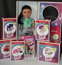 American Girl- Kavi 18 Doll, Yoga, Bollywood, Pj Outfits & Accessories-nib