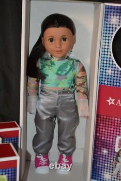 American Girl- Kavi 18 Doll, Yoga, Bollywood, Pj Outfits & Accessories-nib