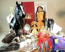 American Girl Kaya Doll w Box Tepee Horses Papoose Outfit + Many Extras MINT LOT