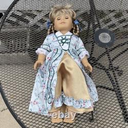 American Girl Kirsten Doll with Grey Cat and Kitten Silver/Gold Kimono Outfit