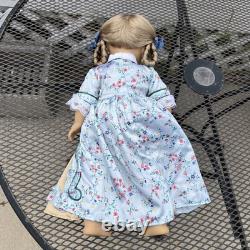 American Girl Kirsten Doll with Grey Cat and Kitten Silver/Gold Kimono Outfit