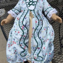 American Girl Kirsten Doll with Grey Cat and Kitten Silver/Gold Kimono Outfit