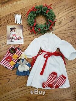American Girl Kirsten St Lucia Wreath NightGown Tray Candles Christmas Set
