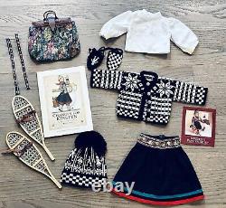 American Girl Kirsten Winter Story Woolens, Snowshoes, Carpetbag, Blouse, Skirt