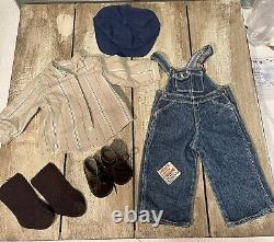 American Girl Kit Kittredge Denim Overall Hobo Outfit Complete EUCFREE SHIPPING