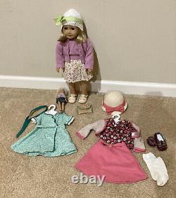 American Girl Kit Kittredge Doll And Mini doll, School Girl+Birthday Dress