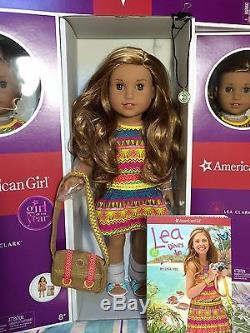 American Girl LEA 18 Doll of the Year 2016+Book+ Necklace + Messenger Bag Leah