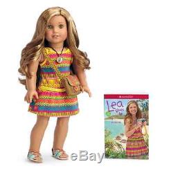 American Girl LEA 18 Doll of the Year 2016+Book+ Necklace + Messenger Bag Leah