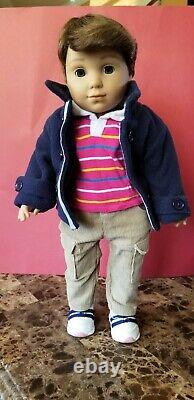 American Girl LOGAN EVERETT -1st Boy 18 Doll Retired 2017 XLNT Condition