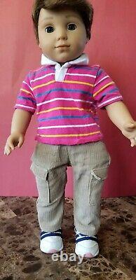 American Girl LOGAN EVERETT -1st Boy 18 Doll Retired 2017 XLNT Condition