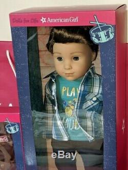 American Girl LOGAN EVERETT Doll & Band PERFORMANCE OUTFIT NEW