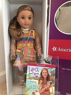 American Girl Lea Clark Doll New Book Messenger Bag & Compass Necklace NIB