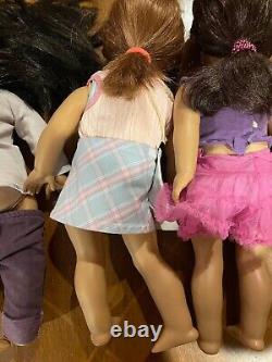 American Girl Lot Five Dolls Plus Loads Of Accessories Crutches Dogs Shoes READ