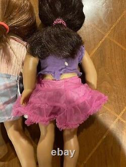 American Girl Lot Five Dolls Plus Loads Of Accessories Crutches Dogs Shoes READ
