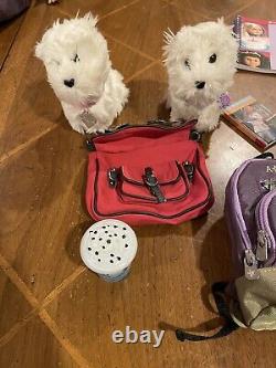 American Girl Lot Five Dolls Plus Loads Of Accessories Crutches Dogs Shoes READ