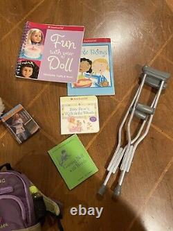 American Girl Lot Five Dolls Plus Loads Of Accessories Crutches Dogs Shoes READ